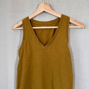 Madewell Whisper Cotton V-Neck Tank | Size XS